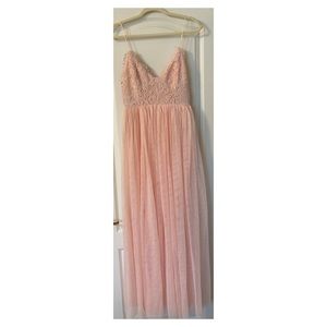 NWT Forever 21 blush long tulle dress